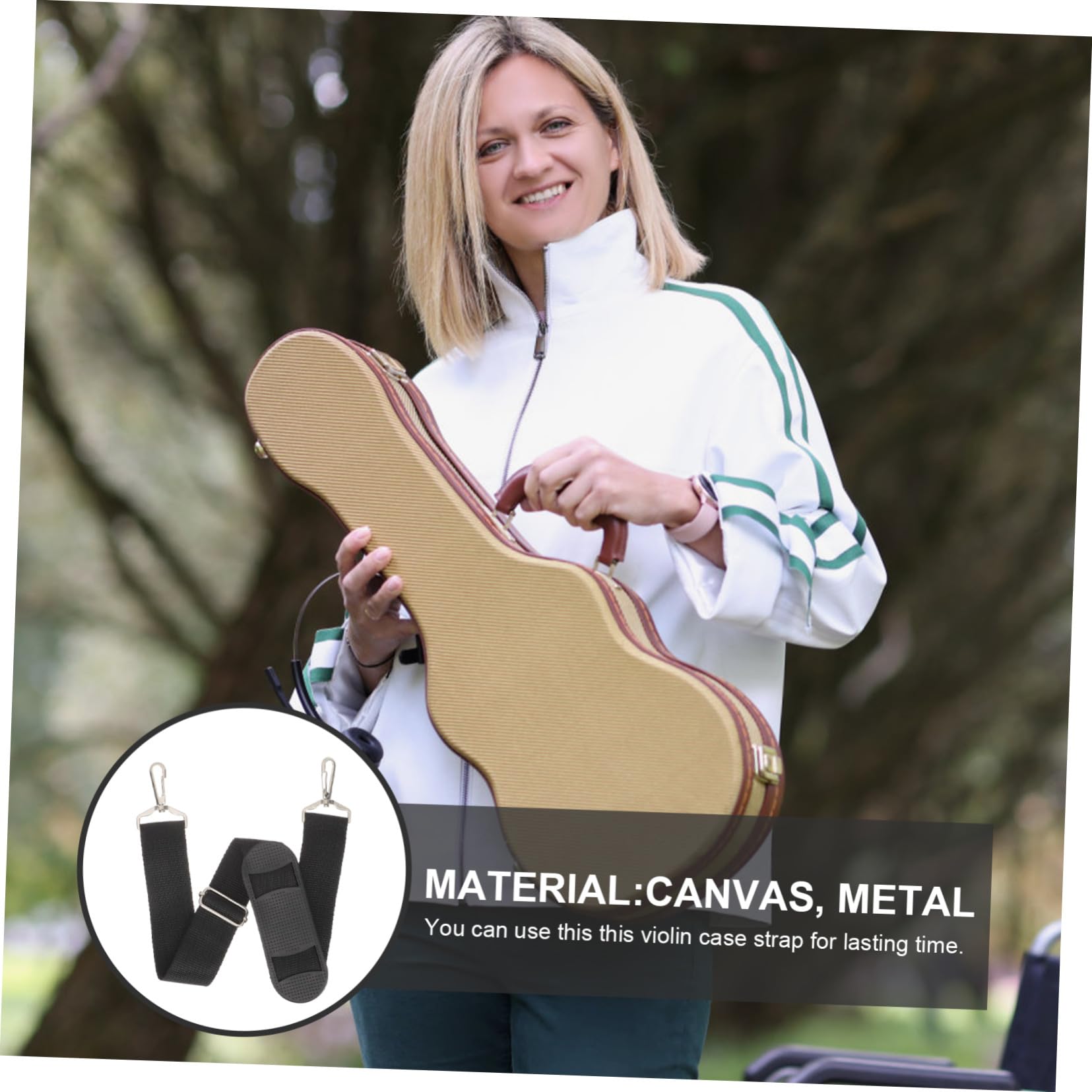 Gatuida Cinghie Imbottite per Custodia Violino 2 Pezzi in Canvas e Metallo, Resistenti allo Sporco e Facili da Trasportare per Esibizioni All'aperto