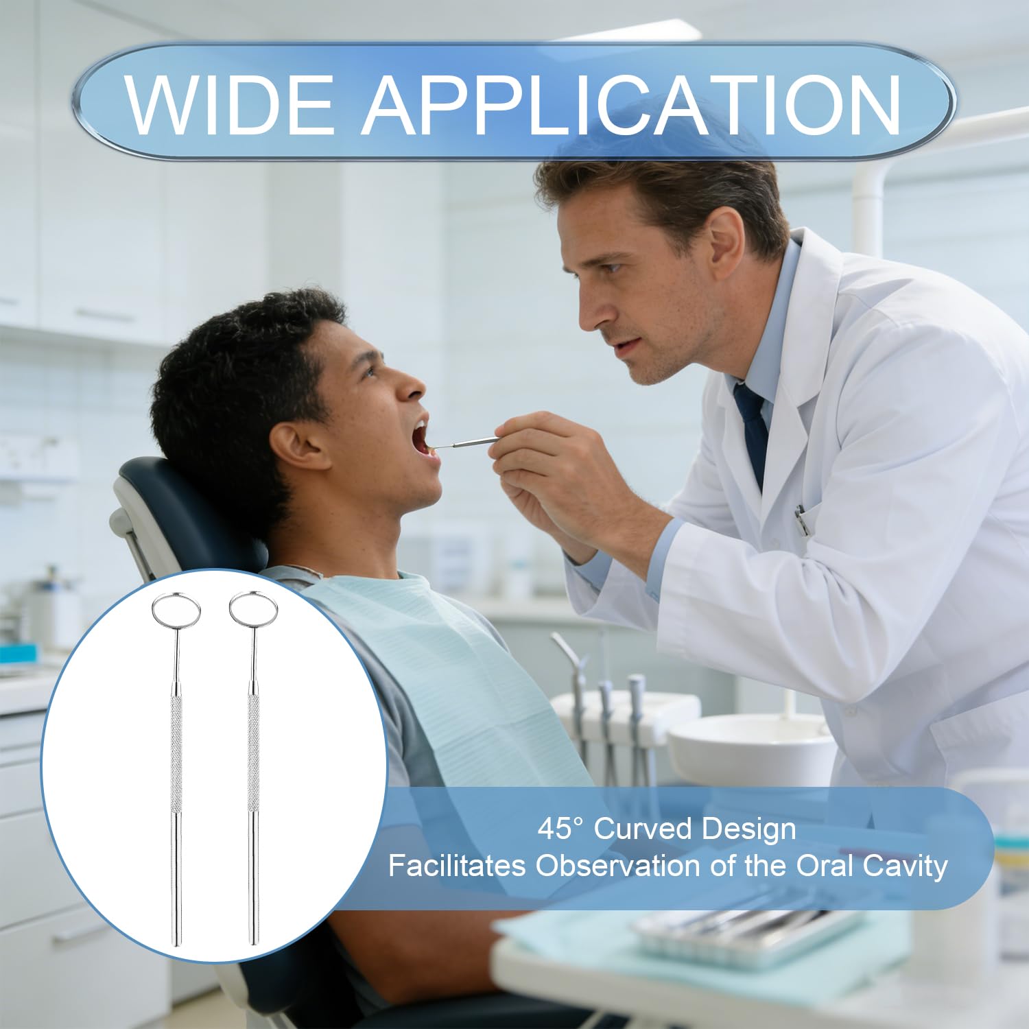 Espejos orales de acero inoxidable antiempañamiento para dientes, perros, dentistas y extensiones de pestañas