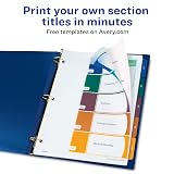 Avery® Plastic Table of Contents Dividers, 5-Tab, Multicolor, 1 Set – view 3