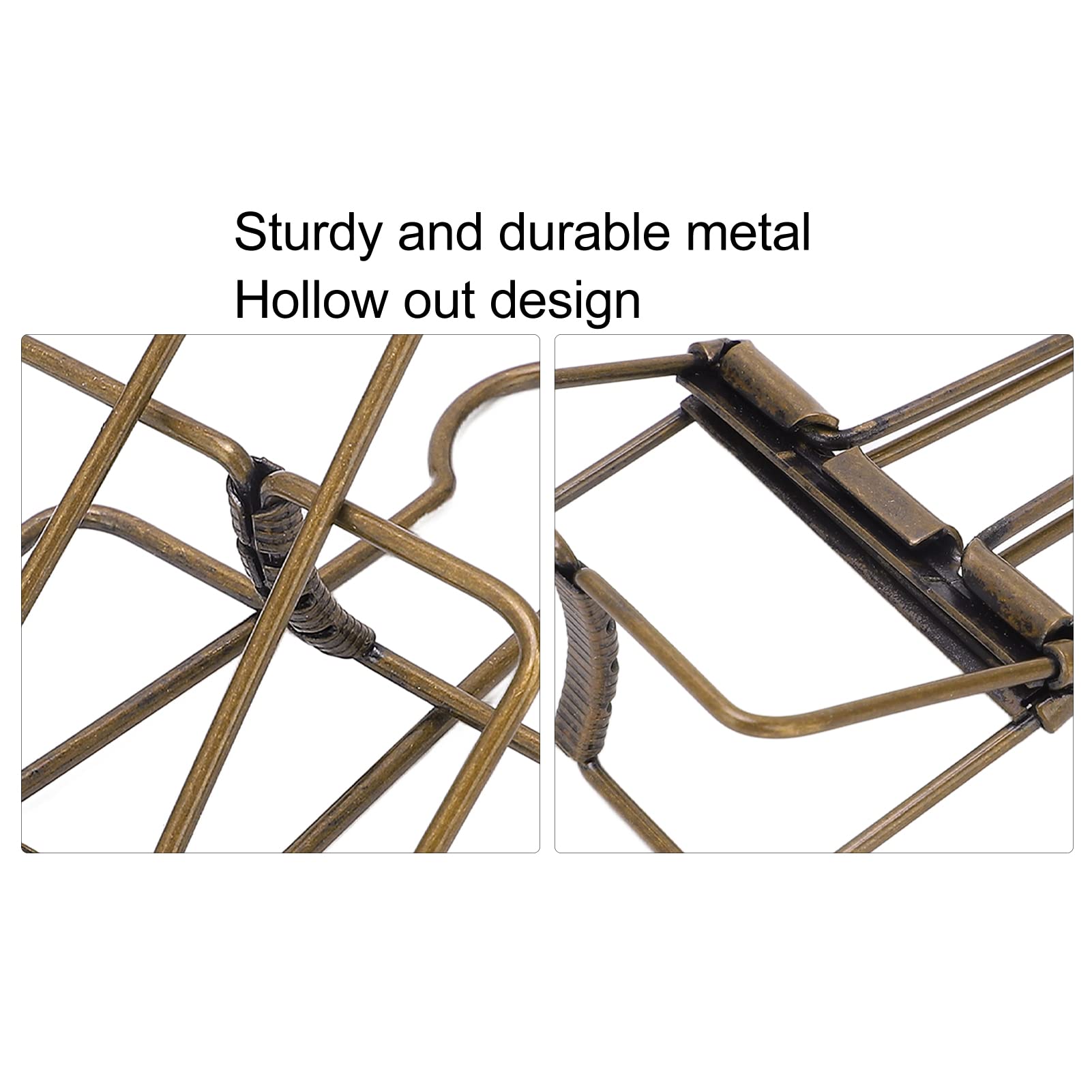 Wakects Fermagli per Binder Clip, Graffette per Carta, Clip Metalliche Forate, 30 Pezzi, Multiuso con Design Semplice per Documenti, Biglietti, Vestiti (Bronzo)