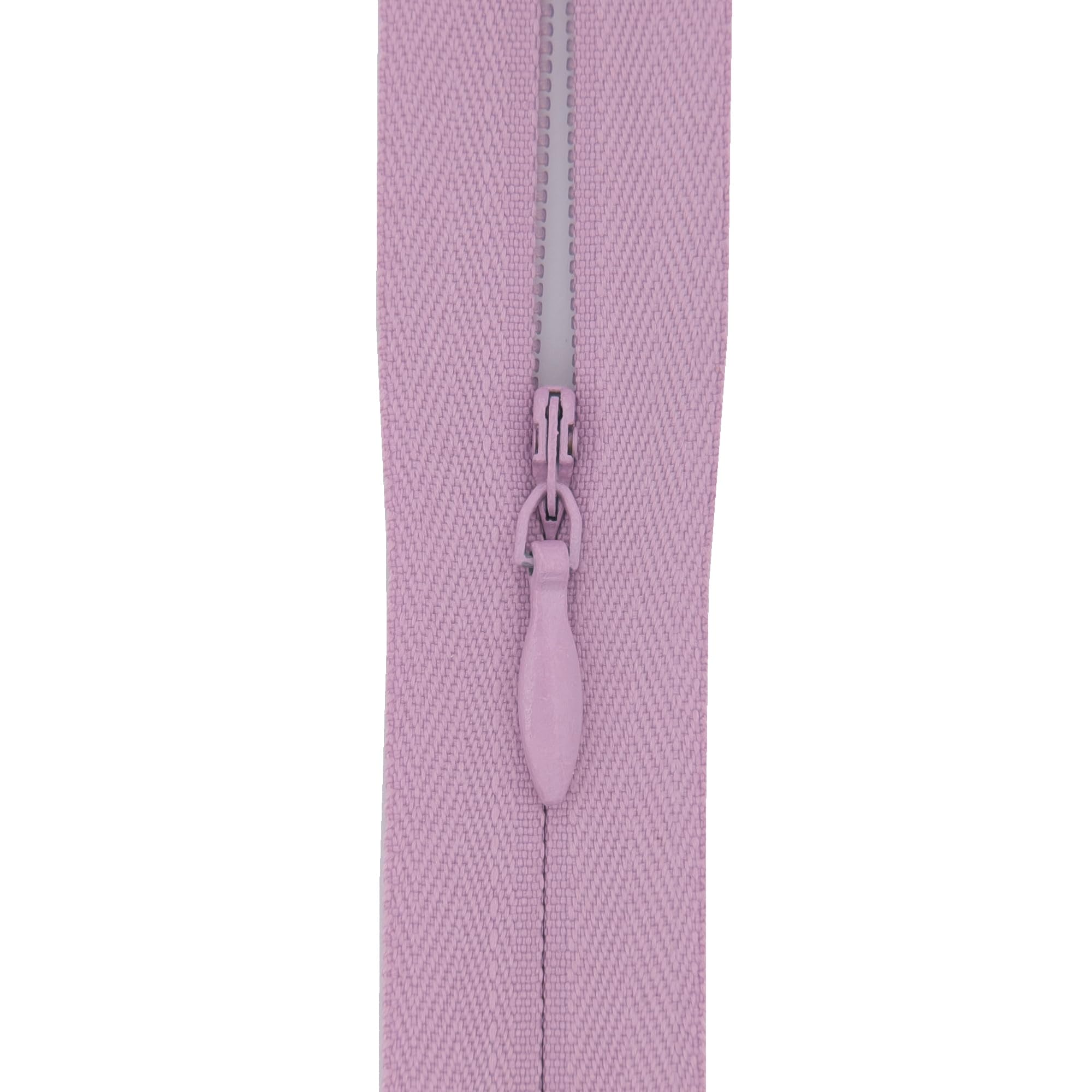 #3 Woven Tape Invisible Zip (Close End), 18 inch (45cm) for Skirts, Dress Side-Seams & Small Lumbar Cushions - Professional Nylon Coil Zips for Sewing & Dressmaking-1 Zip (Muted Dusty Lavender)
