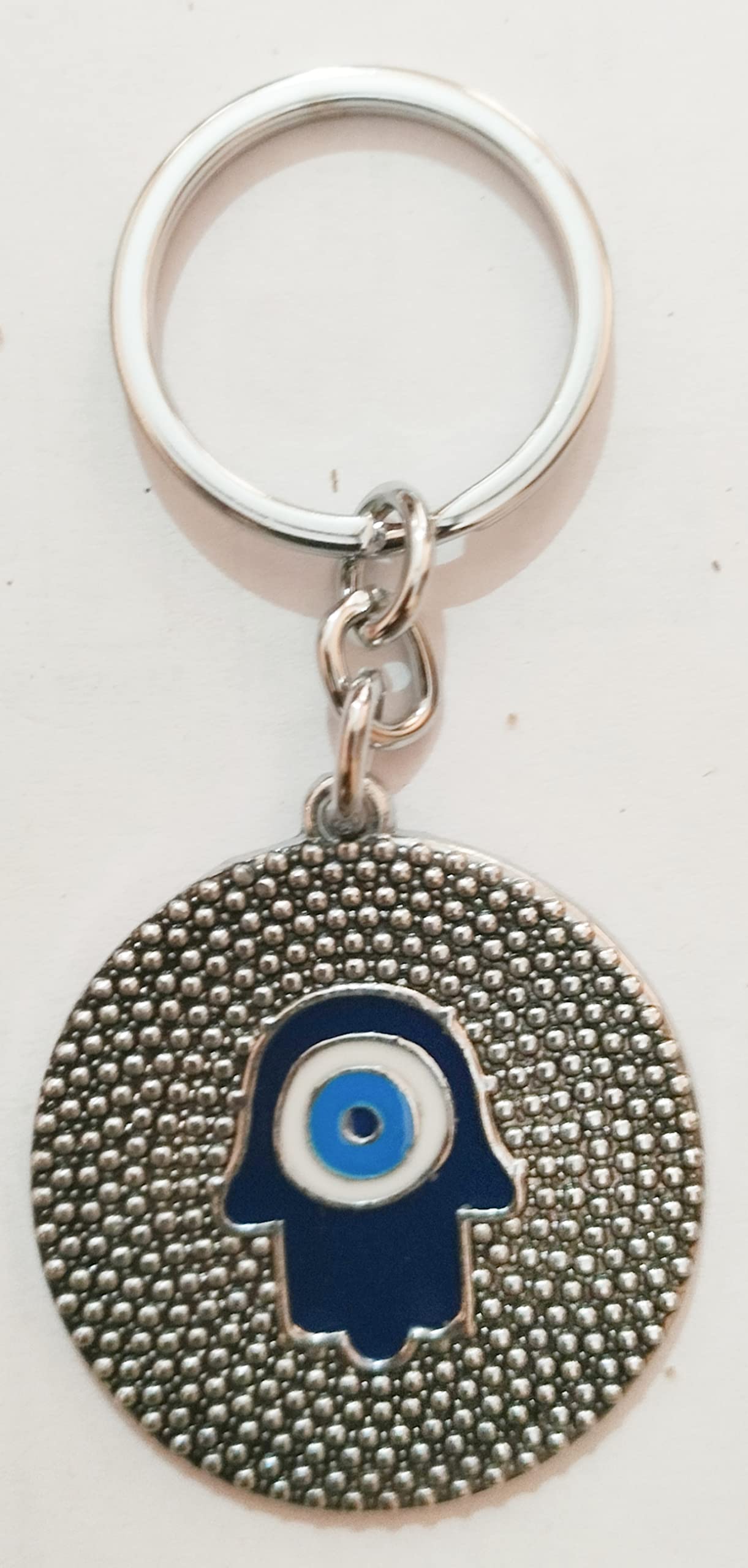Money Vastu Fengshui Stone handicrafts Gifts Collection Metal humsa Hand Evil Eye Key Chain-image-13