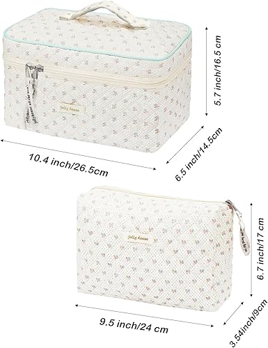 Miniatura 2 de Bolsa de maquillaje de 3 piezas con parches de preparación previa, pequeña bolsa de cosméticos con letras de chenilla, de piel sintética,