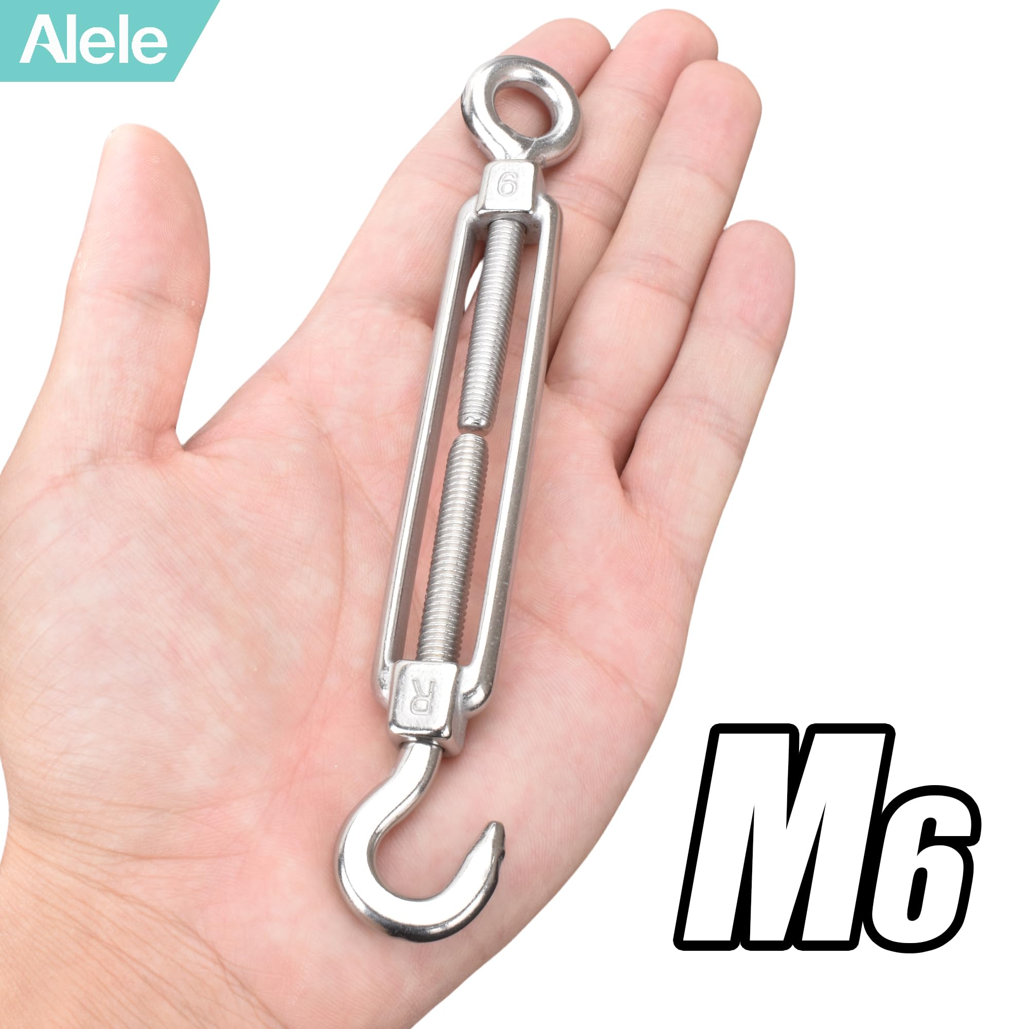 Wire Rope Stainer 304 Stainless Steel Turnbuckle M6 Wire Rope Tension Tensioner Strainer ...