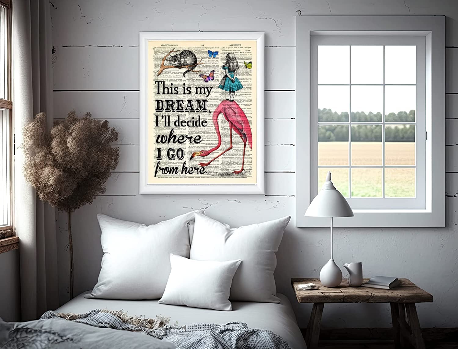 Sawfish® Alice in Wonderland Metal Sign Mad Hetter Bonkers The Cheshire Cat Retro Metal Tin Wall Art