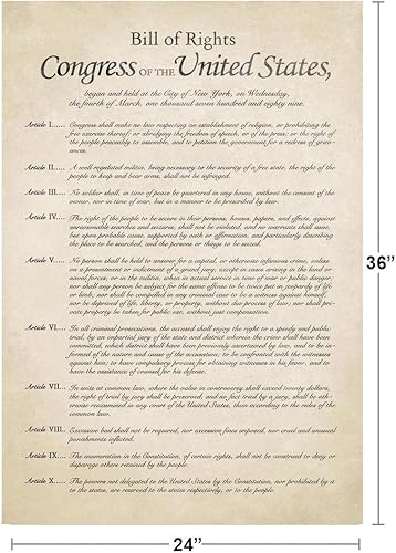 Miniatura 7 de Carta de Derechos Versión legible Remasterizada Diez Enmiendas Constitucionales Estados Unidos América Documento histórico Historia educativa Aula