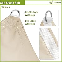 Vista 2 de Toldo parasol de 8 x 12 pies rectangular, toldo impermeable para exteriores con bloqueo UV para patio, césped, jardín, patio trasero, beige