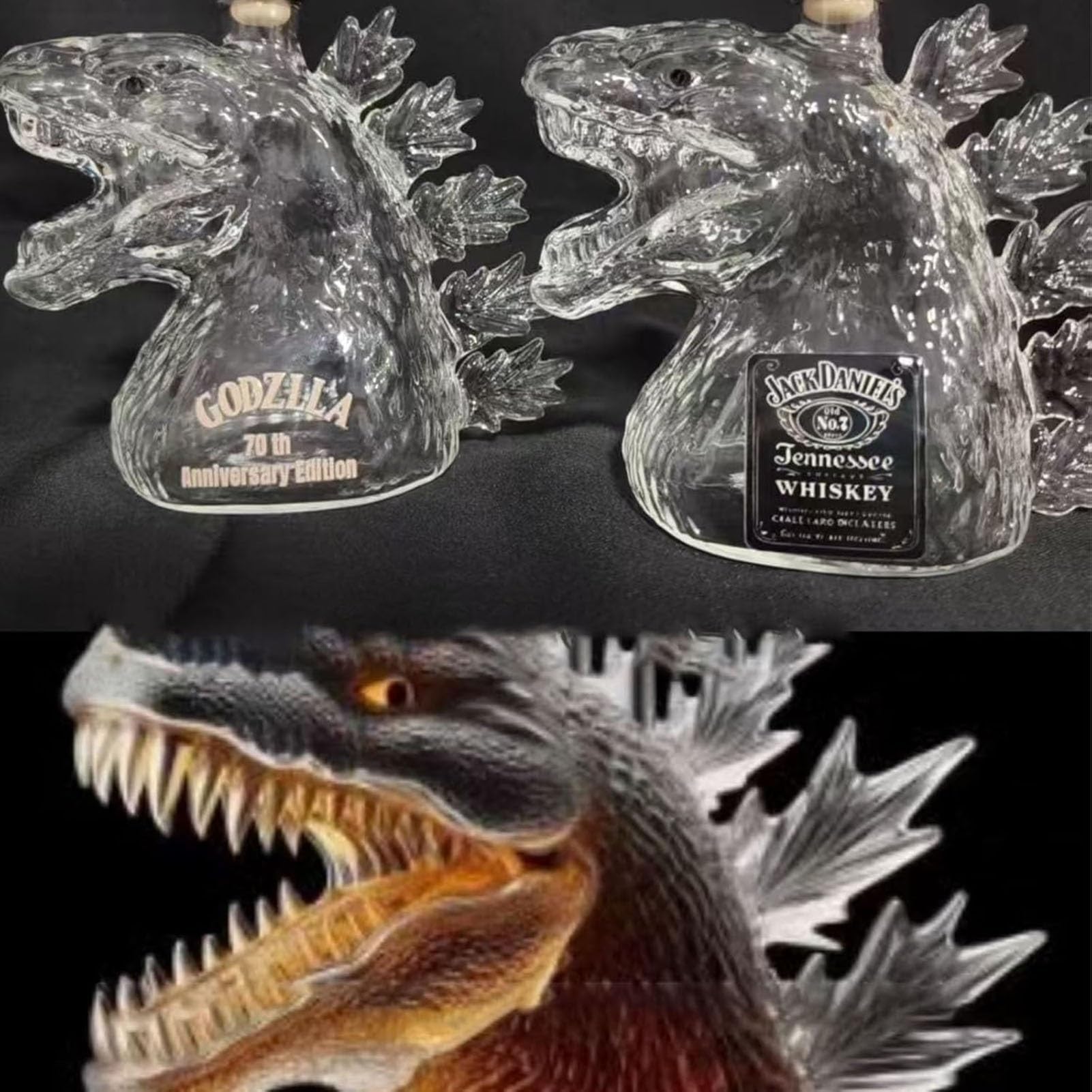 ゴジラ デキャンタ GODZILLA Decanter Godzilla Limited Decanter Vintage White Glass Bottle TOHO UNICON