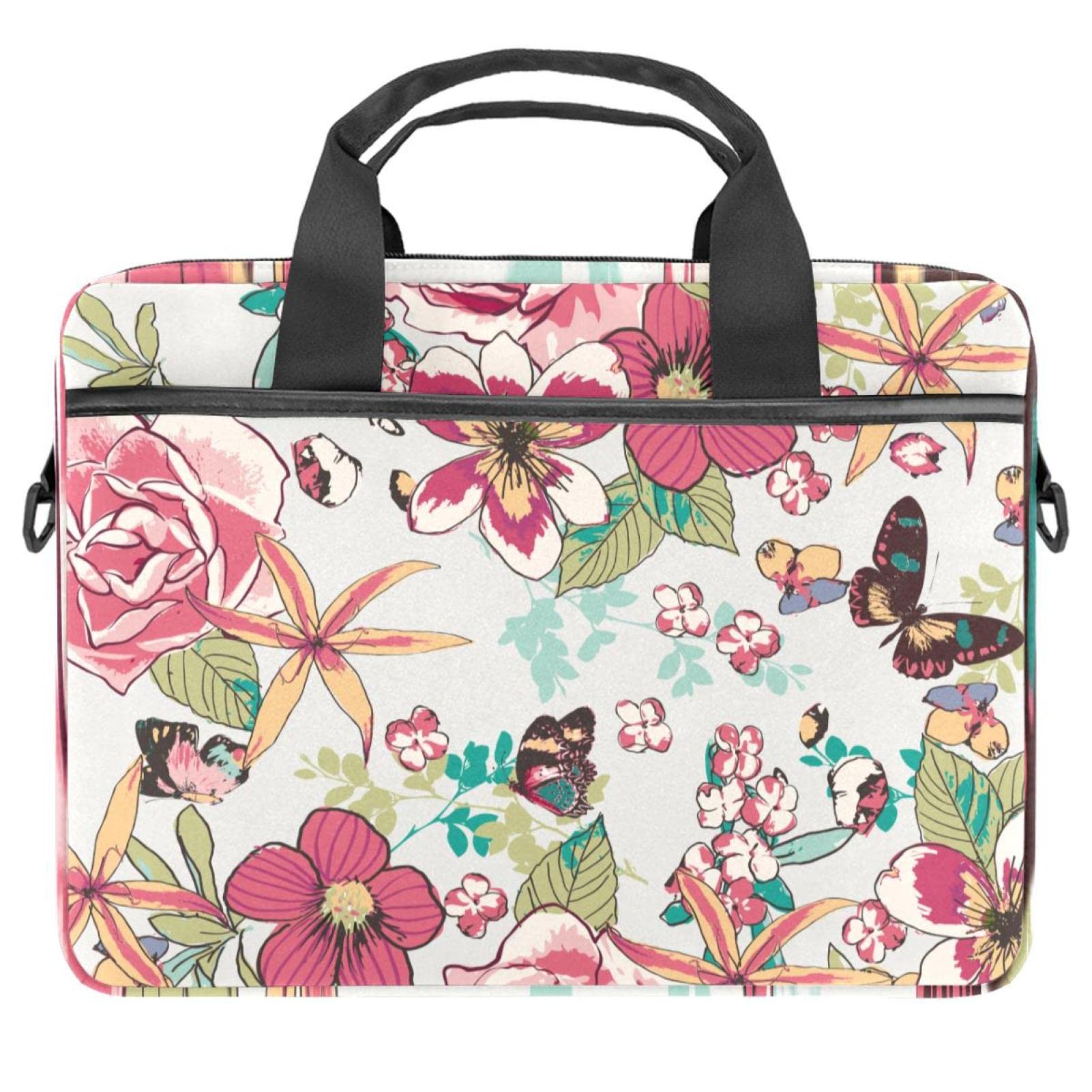 Sacoche ordinateur portable 13 pouces antichoc et élégante fleurs - 7