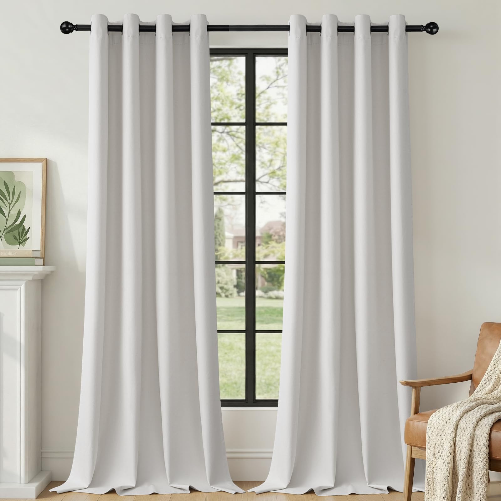 HushLoom Vorhänge Verdunklungsvorhang Blackout Gardinen aus Polyester mit Ösen 2er Set
