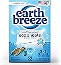 Earth Breeze Laundry Detergent Sheets Fragrance-Free - 60 Loads Eco Liquidless Soap - Travel-Friendly for Hot & Cold Cycles, Tackles Tough Stains & Odors - Gentle on Sensitive Skin, 30 Ct