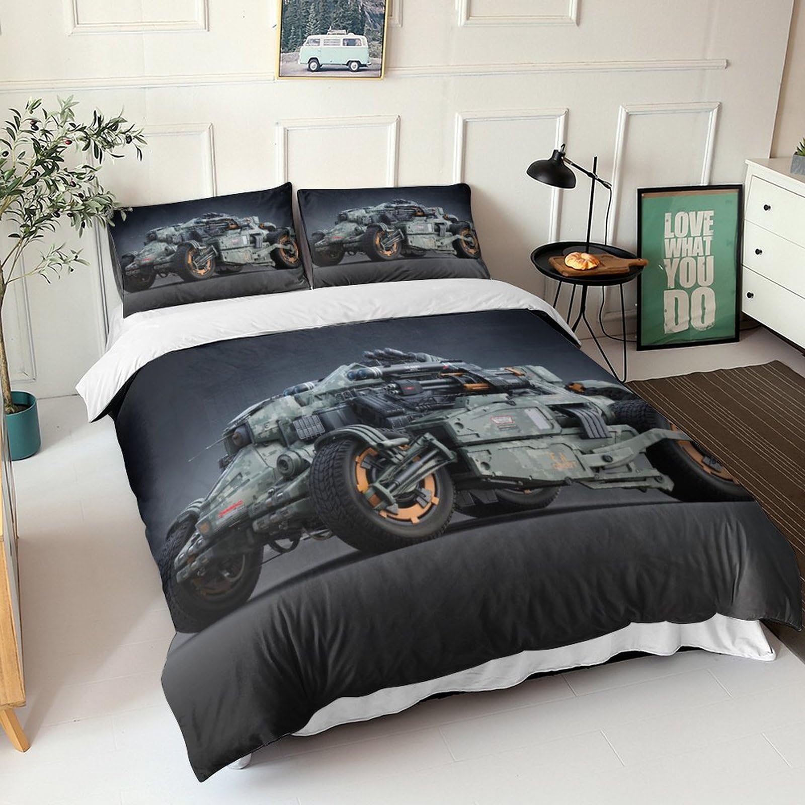 Housse de couette Cars impression 3D durable pour un lit king size moderne