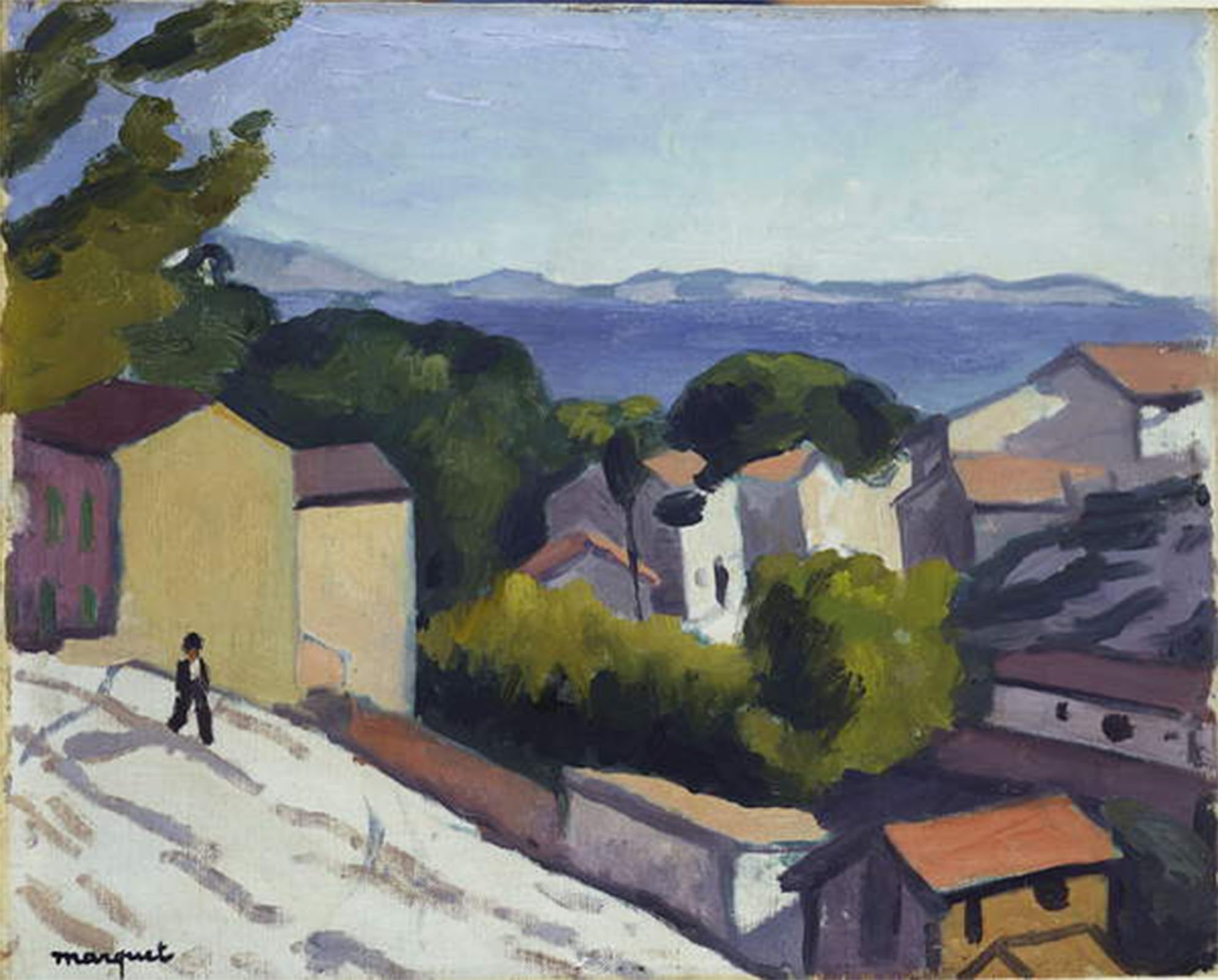 ARTXLXXBN Famous Painting Canvas Artwork Graffiti Print the Estaque Road by Albert Marquet Portrait Canvas Image for Home Decor 60x90cm