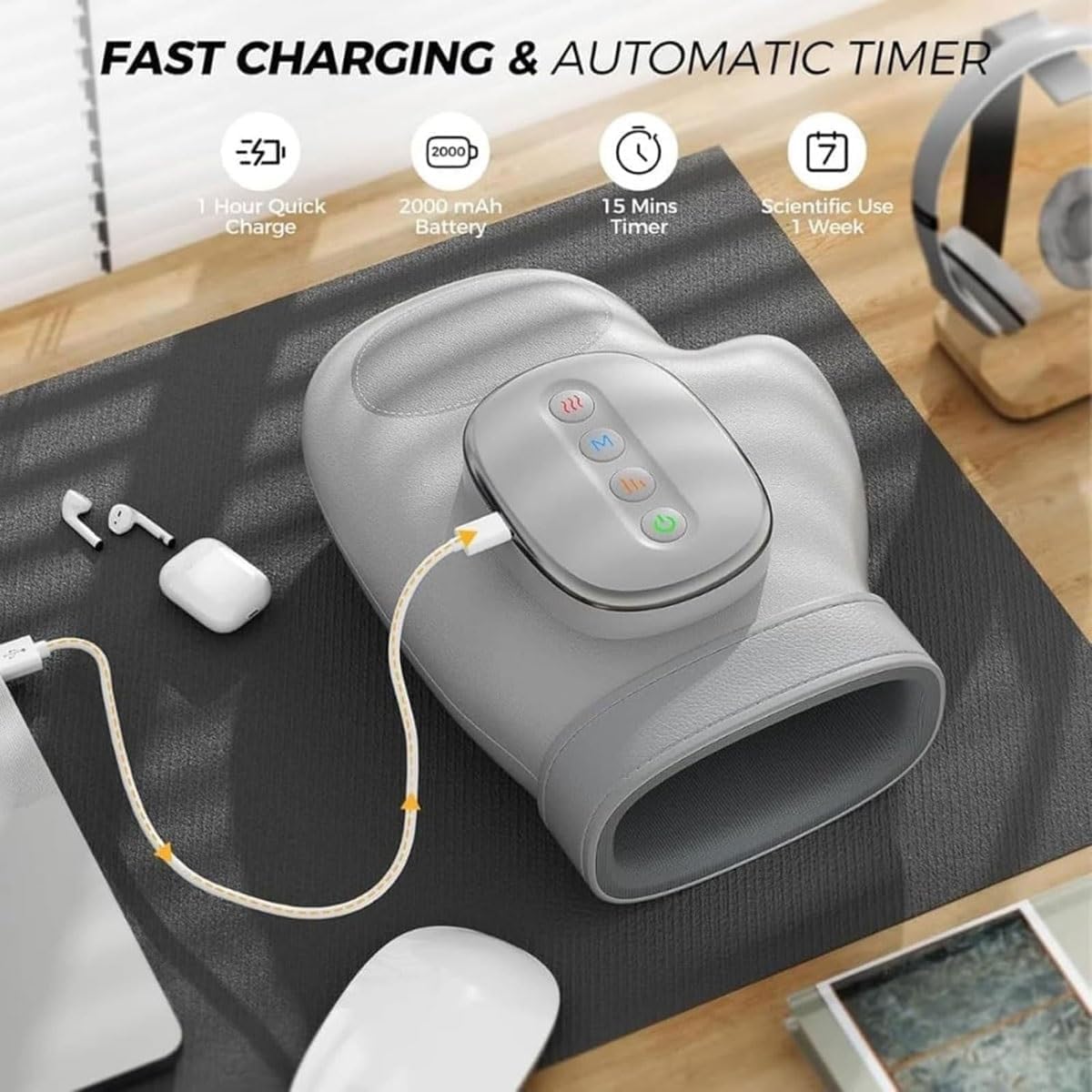 Electric Heating Gloves, Cordless Rechargeable Hand Warmers with 3M & 5 Heat Settings, Portable for Arthritis, Carpal Tunnel Relief, Ideal Winter Accessory