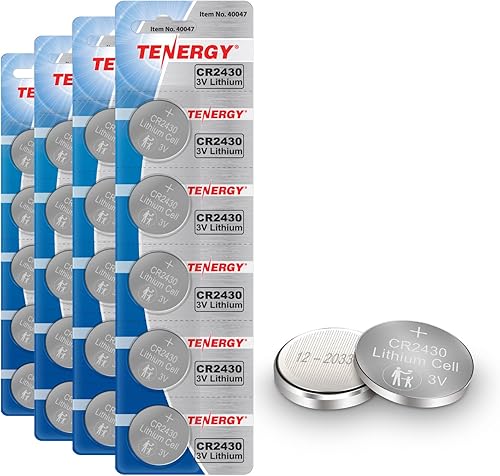 Miniatura 7 de Tenergy Batería CR2430, batería de litio de 3 V para llavero de automóvil, control remoto de automóvil, calculadoras, termómetros y más, 10 unidades