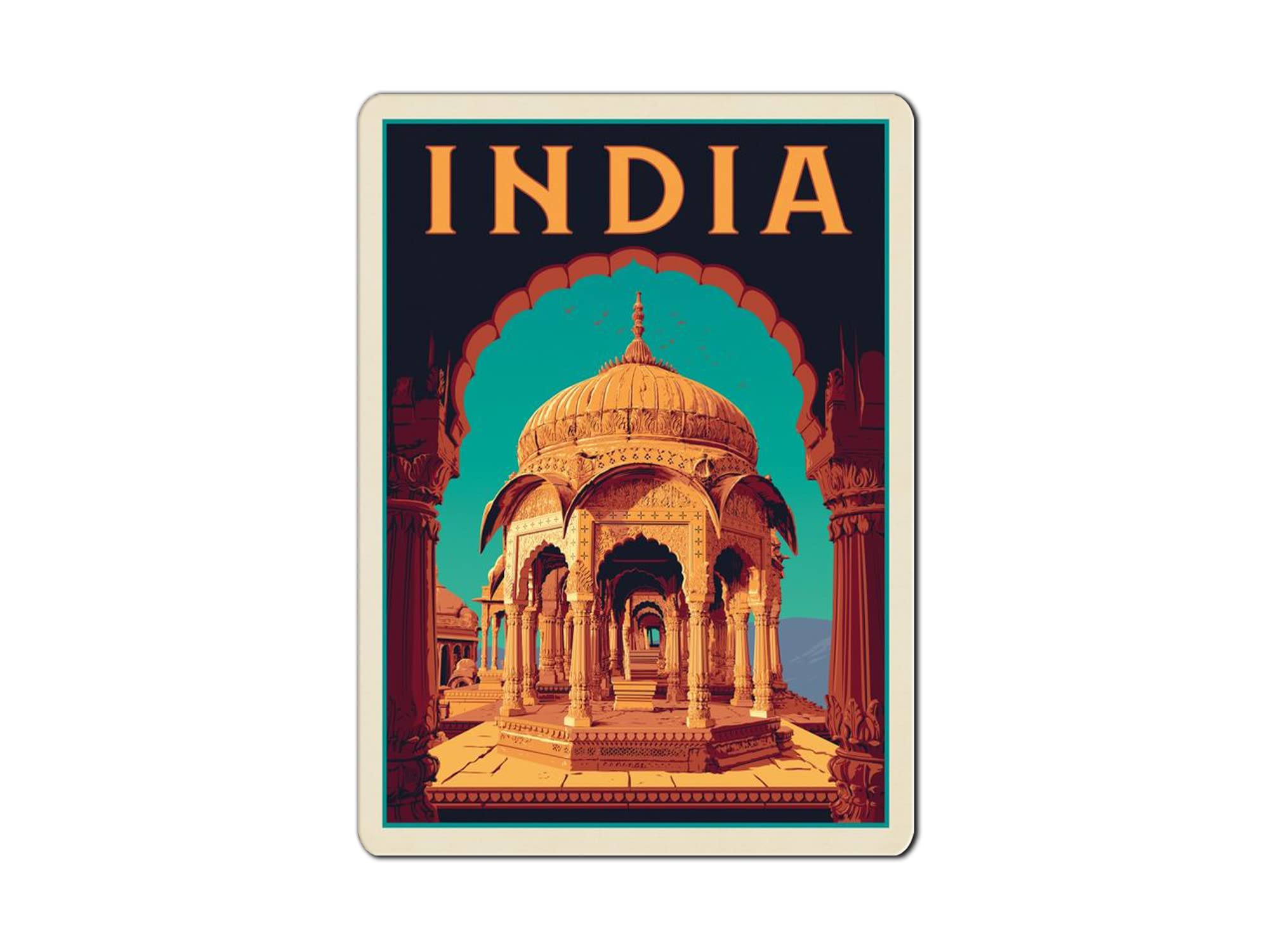 Photojaanic Magnets for Fridge | India Souvenir Fridge Magnet | Multicolor Fridge Magnets for Home, Cafe, Kitchen & Office Decoration