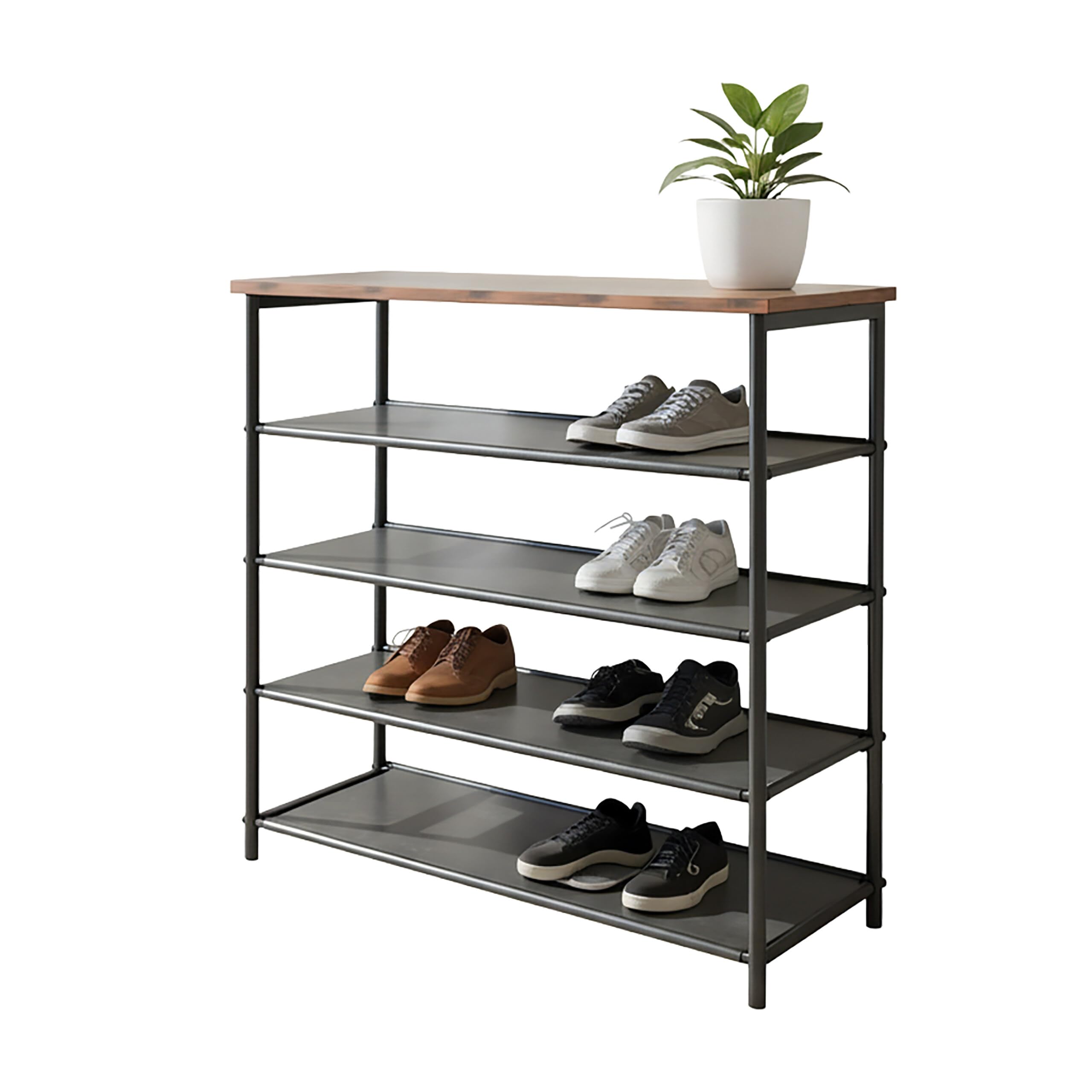Meuble chaussures 12 paires à 4 niveaux pour un rangement efficace