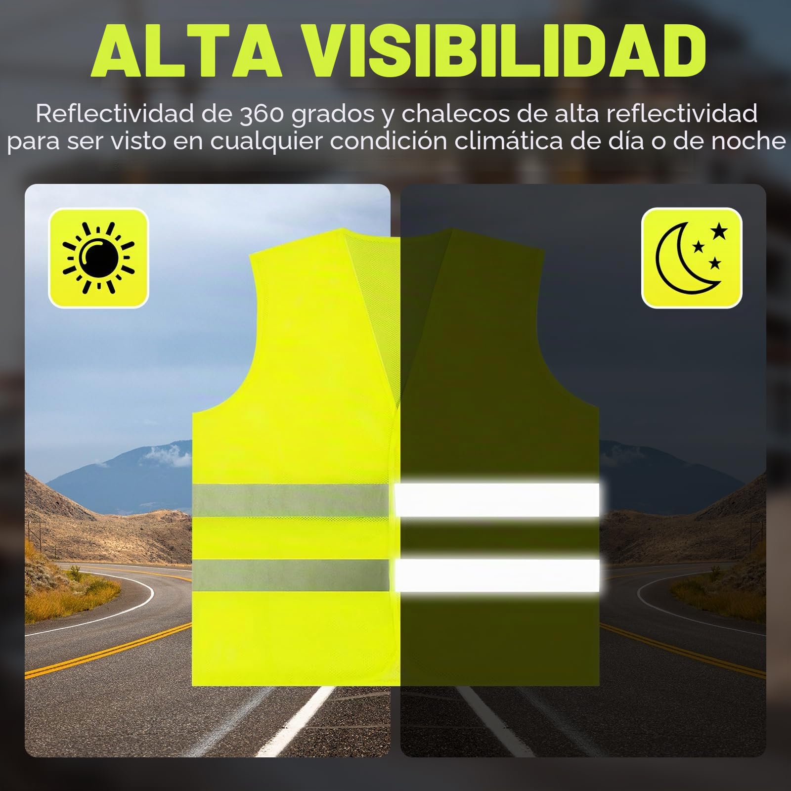 Chaleco reflectante para coche, 5 unidades, chaleco de seguridad para coche, chaleco de seguridad para niños y adultos, chaleco de seguridad de alta visibilidad, chaleco reflectante homologado