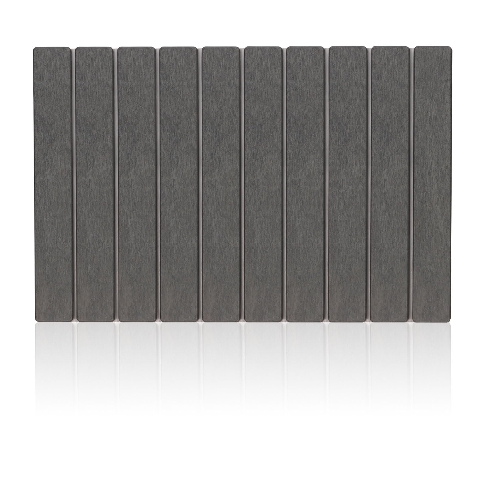 Benlynnx Stone Bath Mat, Foldable Diatomaceous Earth Anti-Slip Bath Mat Quick Drying Bathroom Floor Mat - Grey