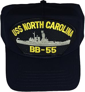 USS North Carolina BB-55 Hat - Navy Blue - Veteran Owned Business