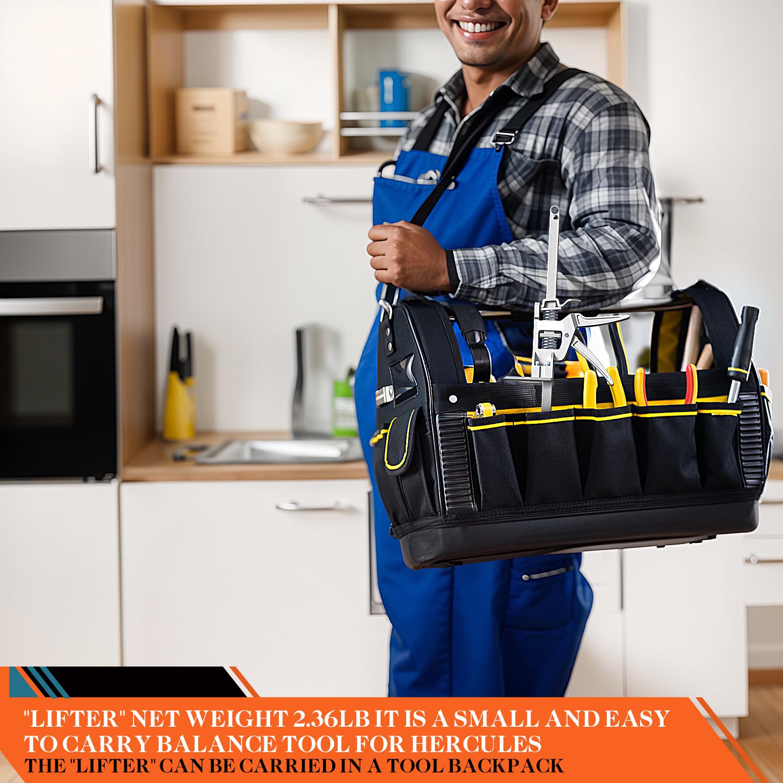 Labor-Saving Arm Jack - Lift Doors, Drywall & Furniture -5