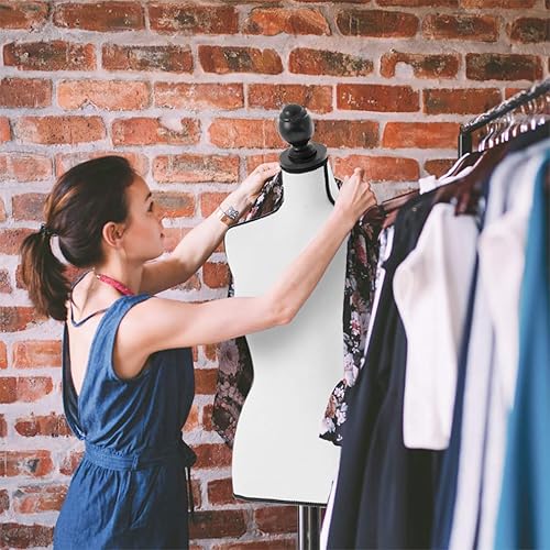 Miniatura 3 de Maniquí Torso Manikin Forma de Vestido de 60-67 Pulgadas Altura Ajustable Vestido Femenino Modelo Pantalla Torso Cuerpo Trípode Soporte Formas de