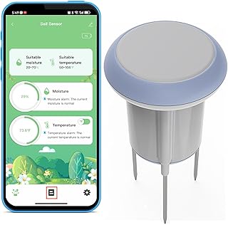 WiFi Smart Soil Sensor: Smart Soil Moisture Meter with App Real-Time Mon...
