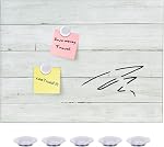 Panneau d'effacement à sec de surface magnétique en bois blanc Brick Print, 30x20 planche blanche décorative en pouces pour le mur avec design, sans cadre sans éraillage pour mur (WH-ZW,5075,1pc)