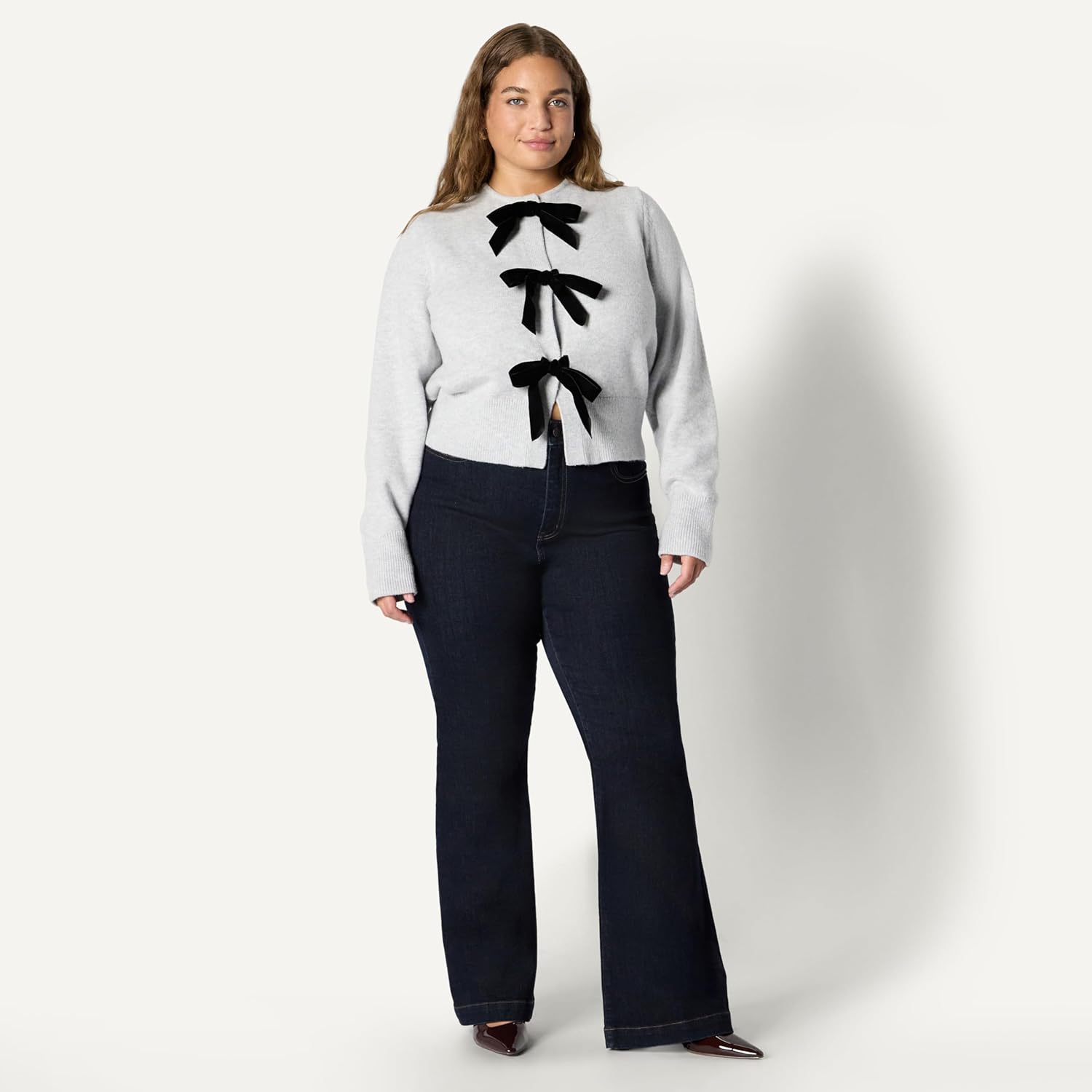 Amazon Essentials (Demi's Pick) Women's Regular-Fit Long-Sleeve Tie Front Cardigan with Bows - Image 8