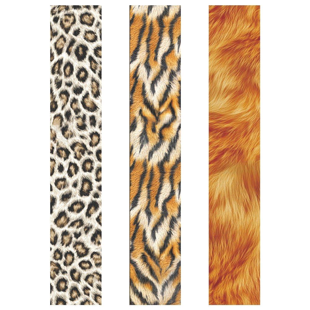 Lamdbao 3 Rolls Animal Printed Tapes Masking Tape Adhesive Stickers Decorative Paper Tapes for Scrapbooking Cards Journals