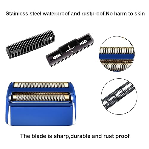 Miniatura 4 de Paquete de 2 láminas de repuesto para afeitadora y cortadores compatibles con BaBylissPRO Double FXFS2 de repuesto de lámina de metal para