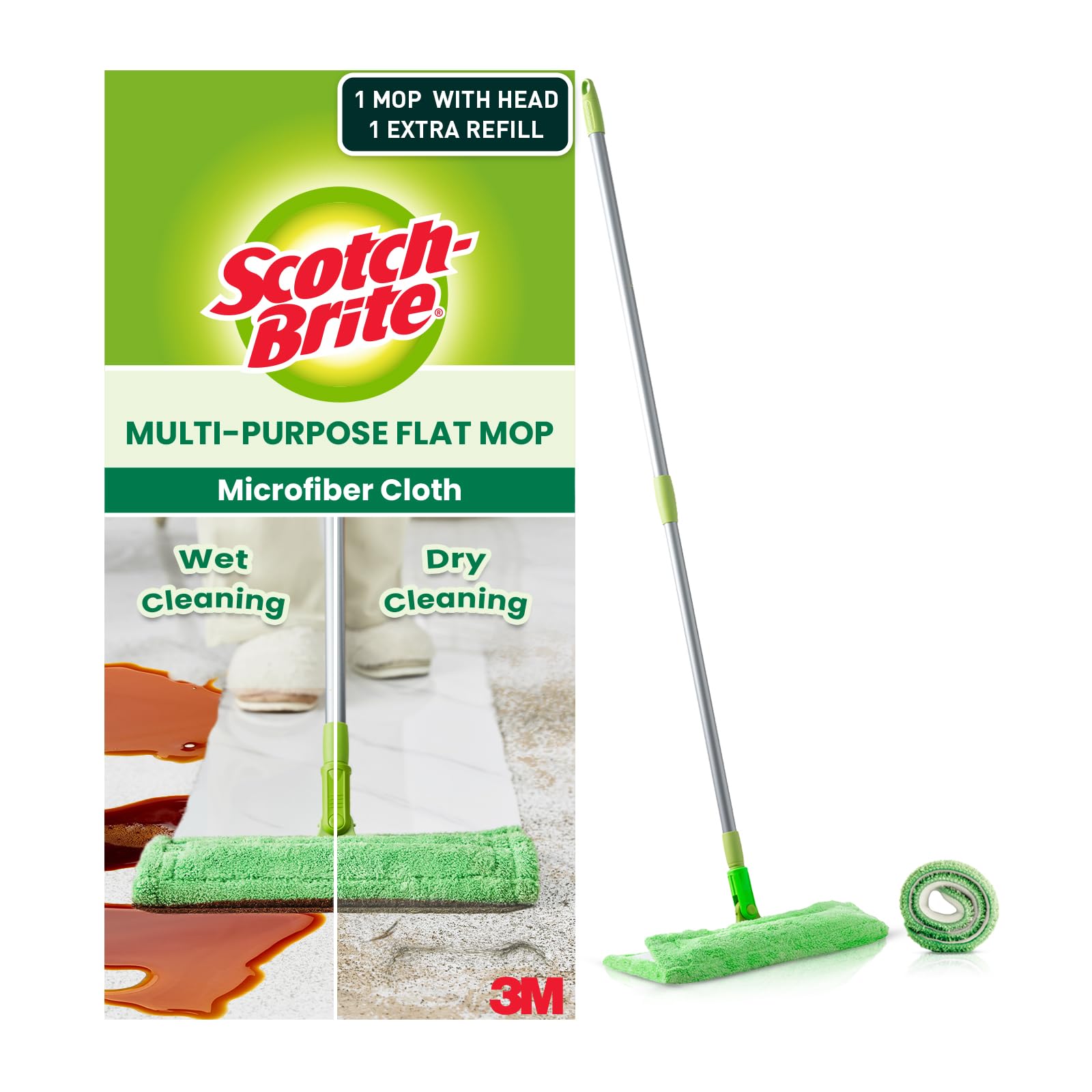 Scotch-Brite Microfiber Mop - Hands Free Cleaning -1