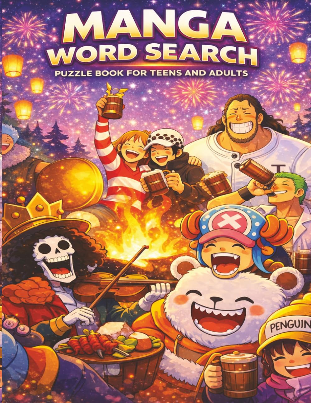 Manga Word Search Puzzle Book for Teens and Adults: Large Print • 84 Puzzles for Manga, Anime, and Otaku Fans • Relaxation, Focus, and Fun