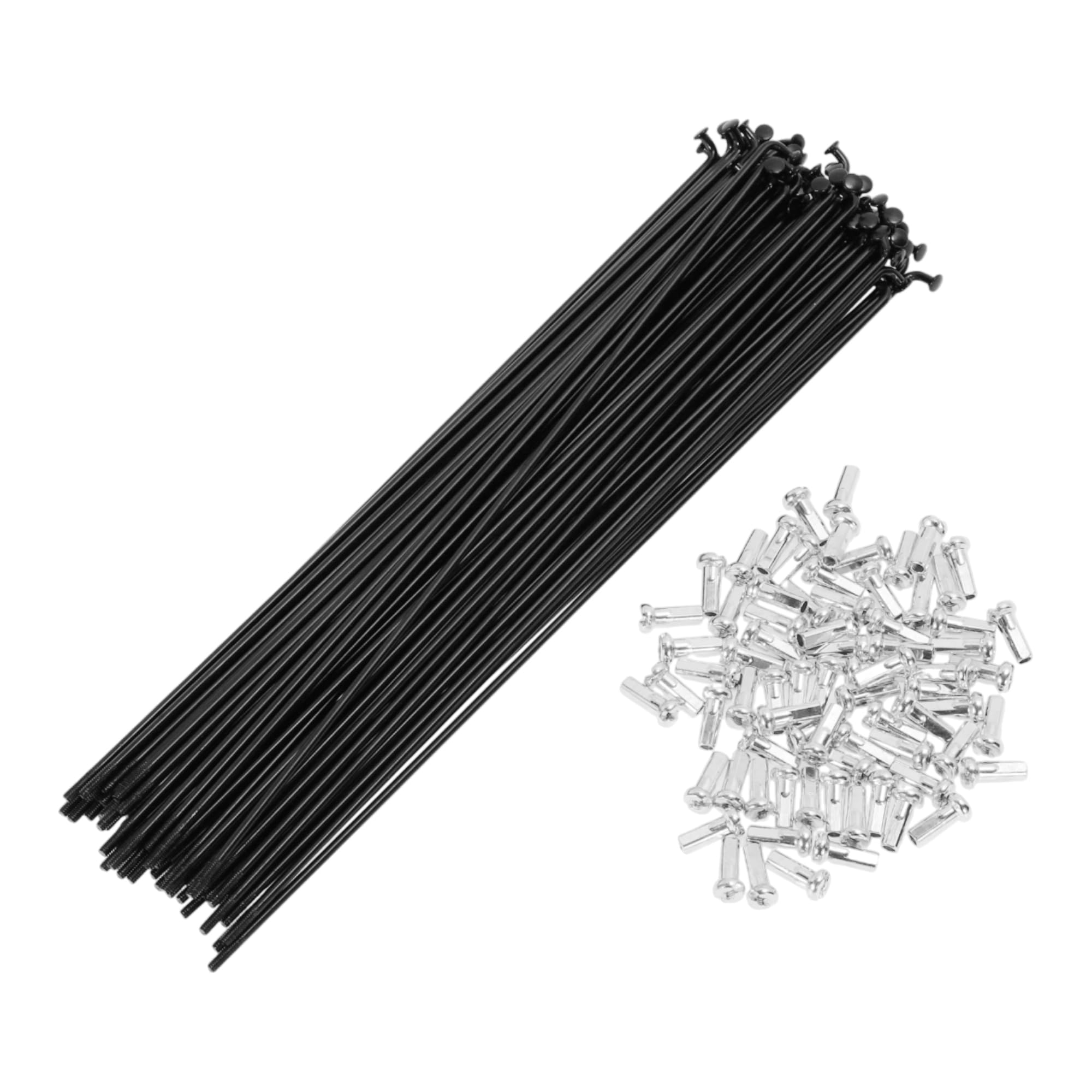 TUCKBOLD 72 Set 14G Bicycle Spokes 194mm Bike Wheel Spokes Carbon Steel Black
