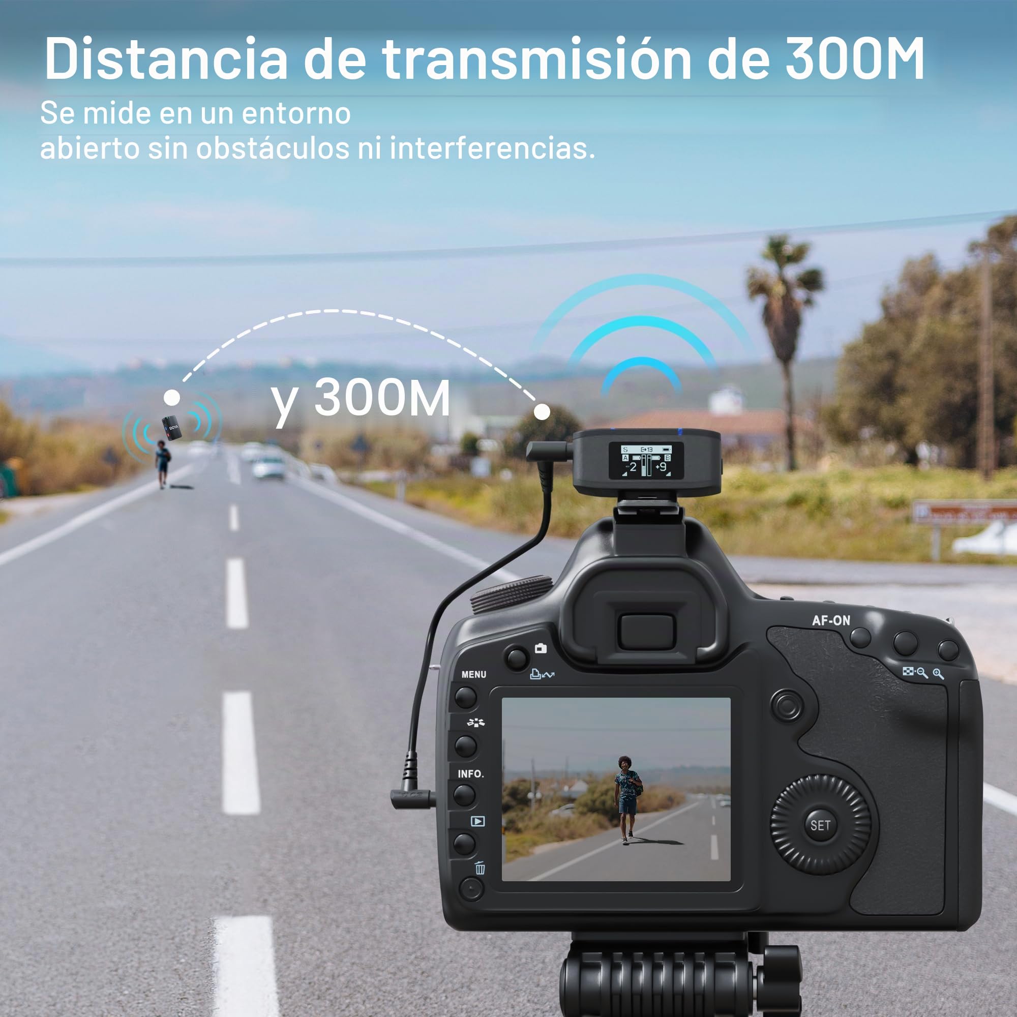 BOYA Micrófono Lavalier Inalámbrico para iPhone y Android, Grabación Integrada, Rango 650 Pies, Duración Batería 10 Horas
