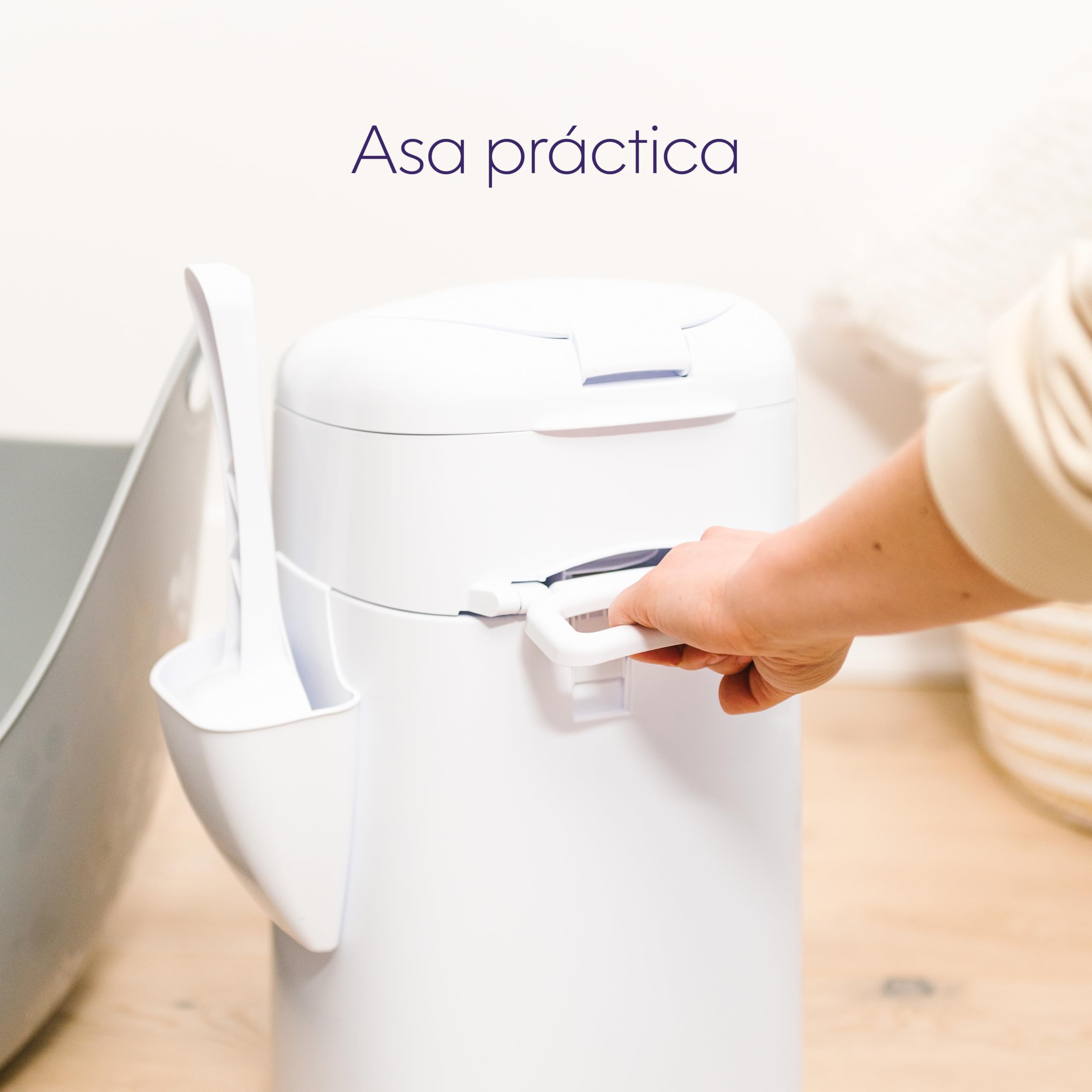 Litter Genie - Litter Locker – Cubo para Arena de Gato a Prueba de olores, fácil de Limpiar, con Pala incluida y 1 Recambio XL (3 Meses). Compacto y fácil de Usar.