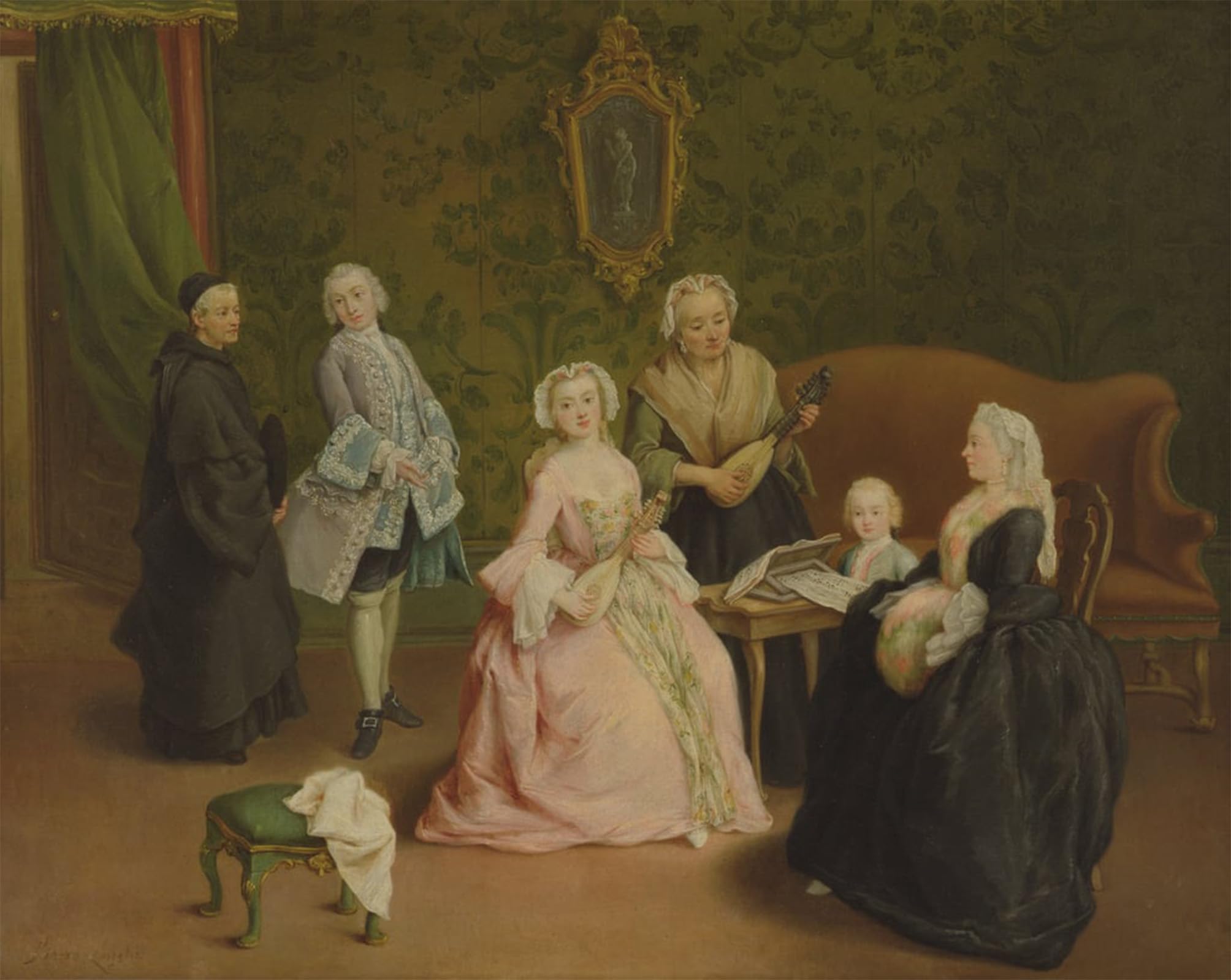 POSTERIIk Famous Modern Artwork Art Mural Family Concert by Pietro Longhi Oil Paintings Pictures for Home Decor 60x90cm