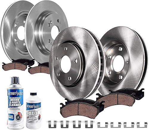 Miniatura 40 de Detroit Axle - Kit de frenos para 2005-2010 Scion TC Rotores de freno de disco delantero y trasero pastillas de freno de cerámica con hardware 2006