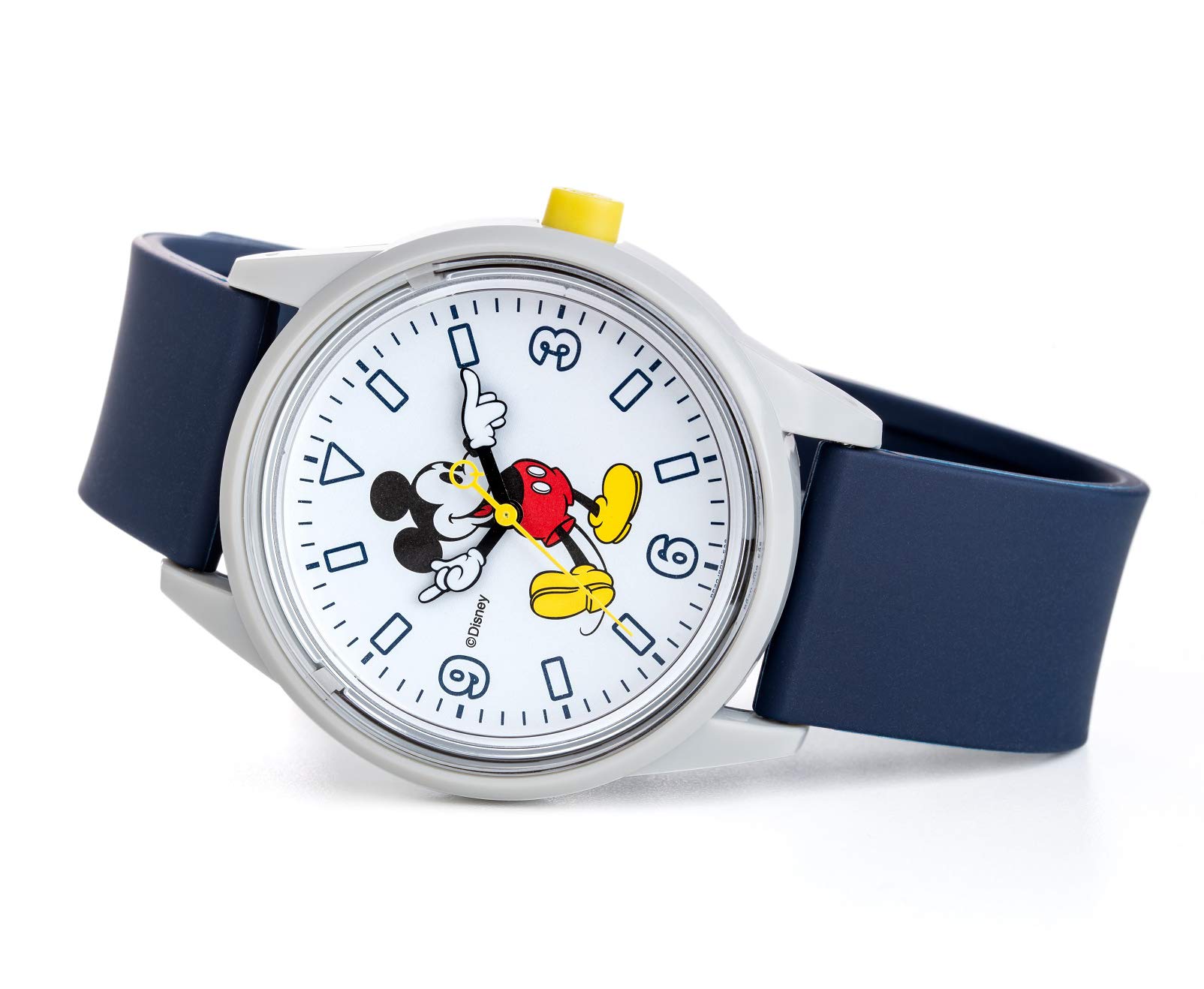 Wrist Watch Q&Q Analog Smile Solar Disney Mickey Mouse Waterproof