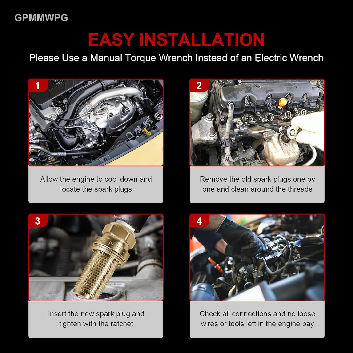 Double Iridium Spark Plug 9029 Compatible with Nissan Sentra 1.5L 1.6L 1.7L 1.8L 2L 2.5L, for Altima 2L 2.5L 3.5L, for Rogue Select 2.5L, Replace for 22401-JA01B, 4 Pack