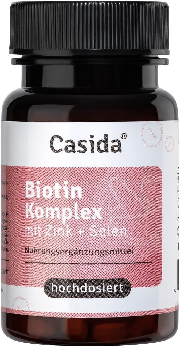 Biotine complex hoge dosis 10.000 mcg biotine + selenium + zink voor haargroei, huid en nagels – 180 tabletten veganistisch, zonder additieven – uit de apotheek