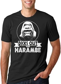 Harambe Dicks Out Funny T-Shirt Harambe Gorilla Meme T-Shirt