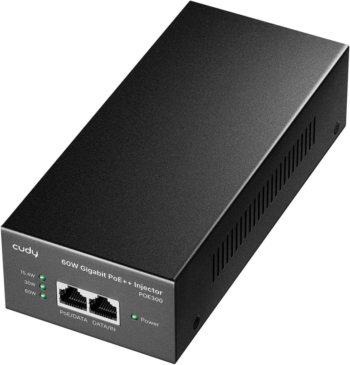 Cudy POE300 60W Gigabit Ultra PoE++ Injector, Up to 60W Ultra Power Supply, 1000Mbps Shielded RJ-45, IEEE 802.3 af/802.3 at/802.3 bt Compliant, Metal housing