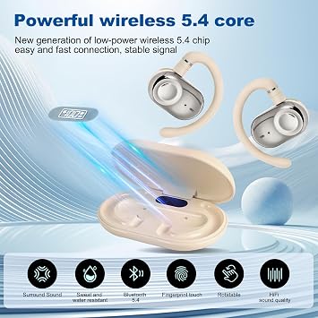 AI Translation Earbuds, Translation Earbuds Real Time, 144 Accents Real-Time Translation, Two-Way Translator Device with APP for iOS for Android, Suitable for Travel Learning (White)