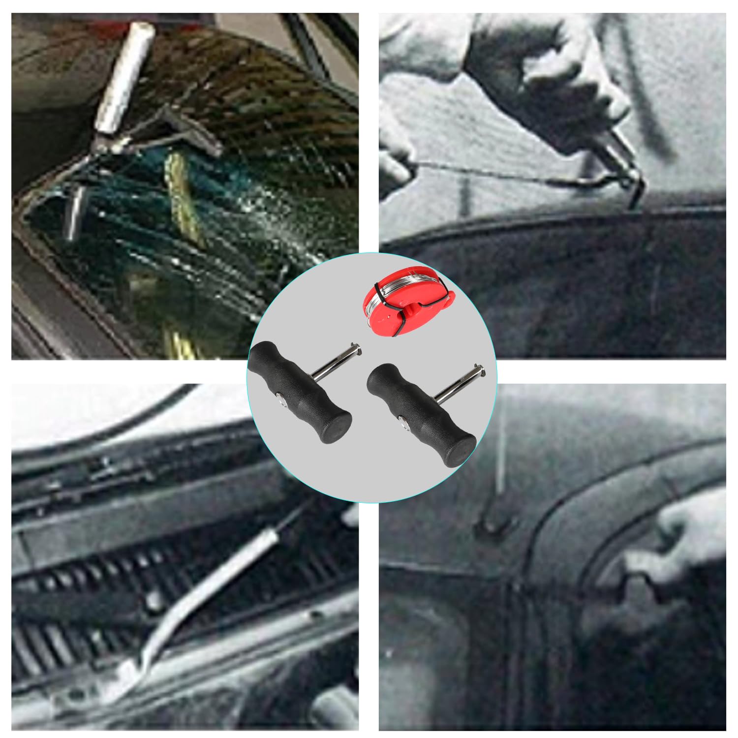 Kit Dépose Pare-brise Voiture 7 Pièces - Outils Professionnels Pour Vitrage Auto