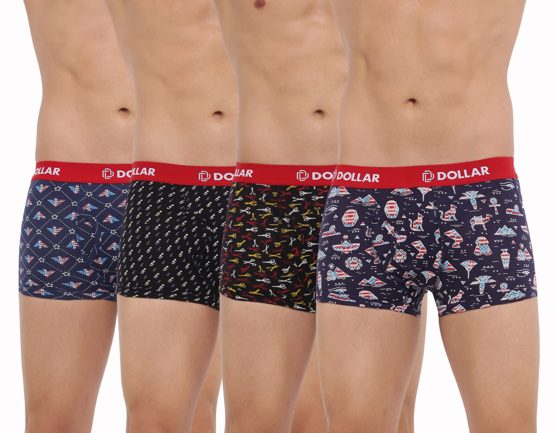 dollar bigboss Men's Pack of 4 Printed Cotton Trunk (Print May Vary)-picture-23