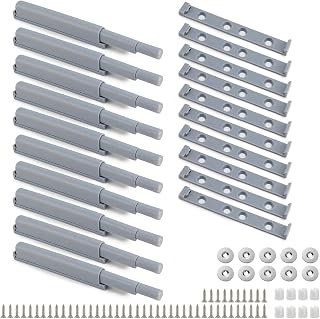 QWORK® 10 Stück Push to Open Türöffner, Softclose Türdämpfer für Küchenschrank Möbeltür