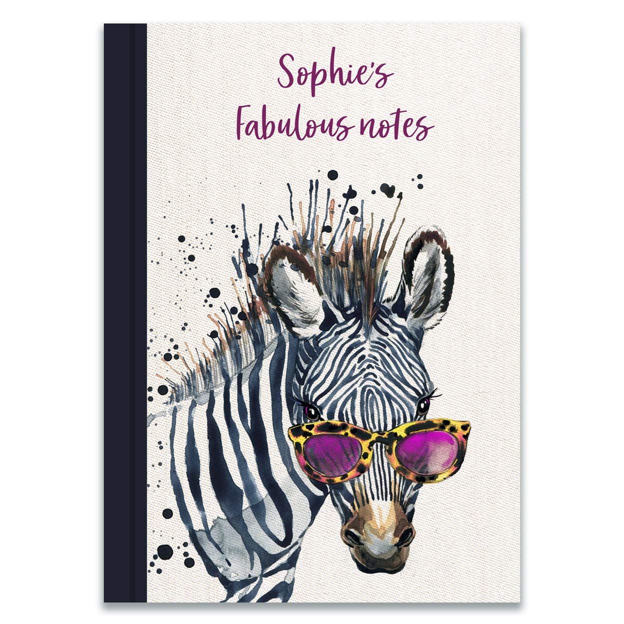 Paper Themes Personalised 60 Page Notebook (Zebra, A5) — image 1