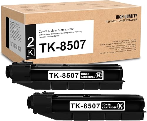 TK-8507 - Cartucho de tóner negro TK-8507K: EAXIUCE 2 unidades compatibles 1T02LC0US1 de repuesto para impresora Kyocera TaskAlfa 4550ci 4551ci