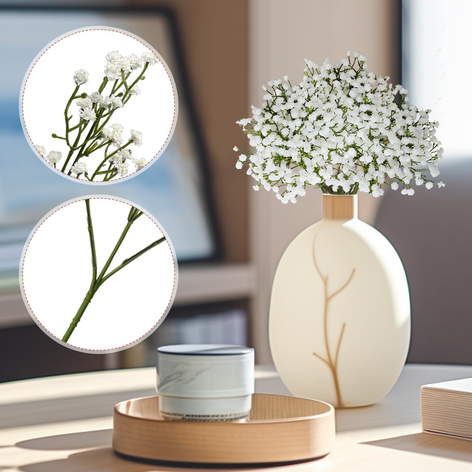 Gypsophila Herstelt Bloei Met Witte Bloemen in De Tuin. Berlijn